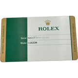 ロレックス ROLEX デイトジャスト 2 116334 ブラック ステンレススチール/ホワイトゴールド 自動巻き メンズ 腕時計