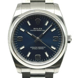 ロレックス ROLEX オイスターパーペチュアル 34 114200 ブルー ステンレススチール 自動巻き ユニセックス 腕時計
