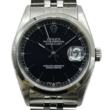 ロレックス ROLEX デイトジャスト 16200 ブラック ステンレススチール 自動巻き メンズ 腕時計