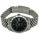 ロレックス ROLEX デイトジャスト 16200 ブラック ステンレススチール 自動巻き メンズ 腕時計