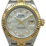 ロレックス ROLEX デイトジャスト28 279173NG ホワイトシェル ゴールド/ステンレススチール 自動巻き レディース 腕時計