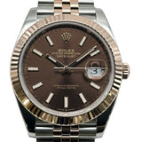ロレックス ROLEX デイトジャスト 41 126331 チョコ ピンクゴールド/ステンレススチール 自動巻き メンズ 腕時計