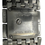 カルティエ Cartier リュバン ブルーシェル W61002T9 ブルー ステンレススチール クオーツ レディース 腕時計