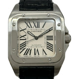 カルティエ Cartier サントス 100 MM W2016X8 ホワイト ステンレススチール 自動巻き メンズ 腕時計