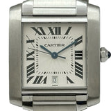 カルティエ Cartier タンク フランセーズ LM W51002Q3 シルバー ステンレススチール 自動巻き メンズ 腕時計