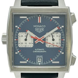 タグ・ホイヤー TAG HEUER モナコ キャリバー11 クロノグラフ CAW211P ブルー ステンレススチール 自動巻き メンズ 腕時計
