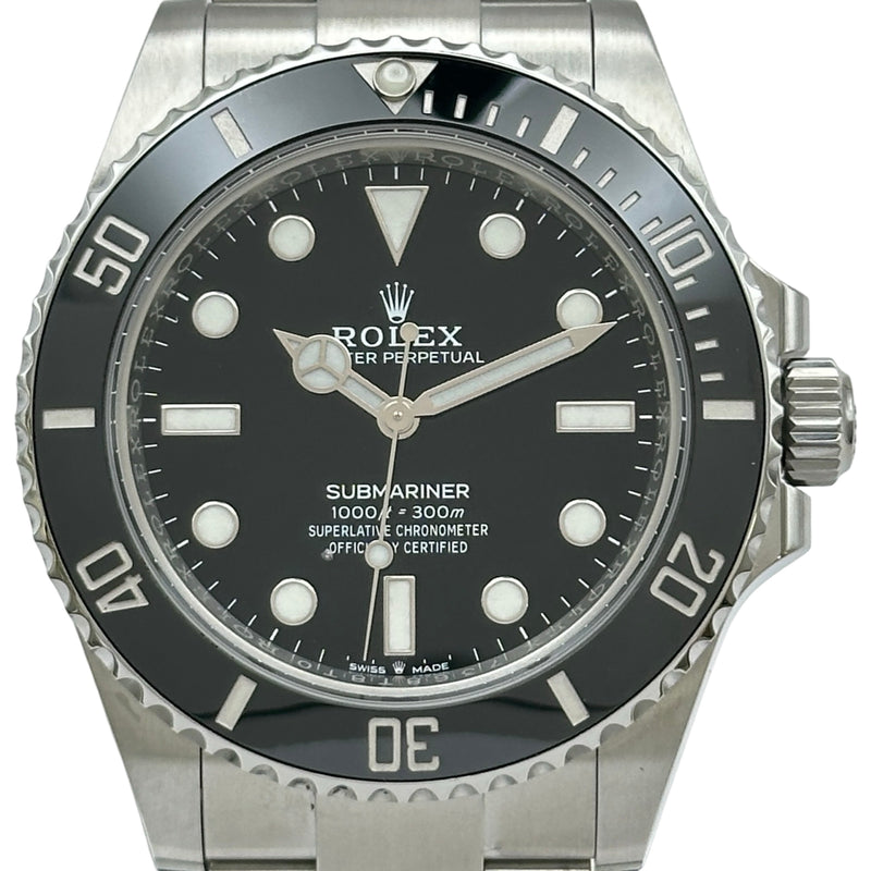 SUBMARINER 黒サブマリーナ自動巻き腕時計 ロレックス ROLEX サブマリーナ ノンデイト 124060 ブラック