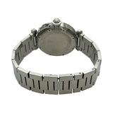 カルティエ Cartier パシャC ビッグデイト W31047M7 ネイビー ステンレススチール 自動巻き レディース 腕時計
