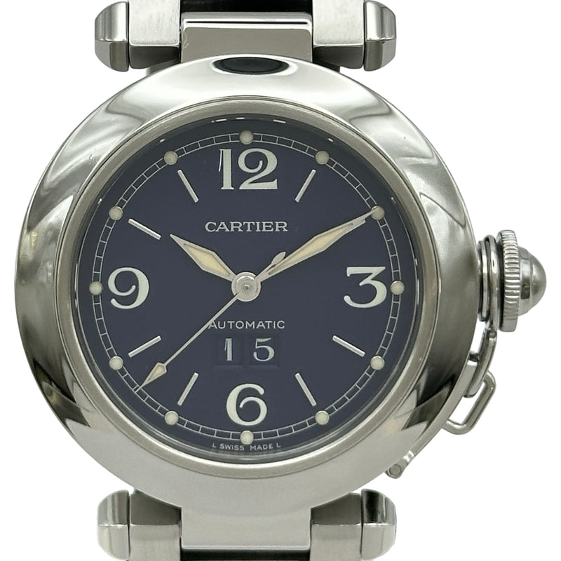カルティエ Cartier パシャC ビッグデイト W31047M7 ネイビー