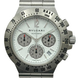 ブルガリ BVLGARI ディアゴノ タキメトリック クロノグラフ CH40STA ホワイト ステンレススチール 自動巻き メンズ 腕時計