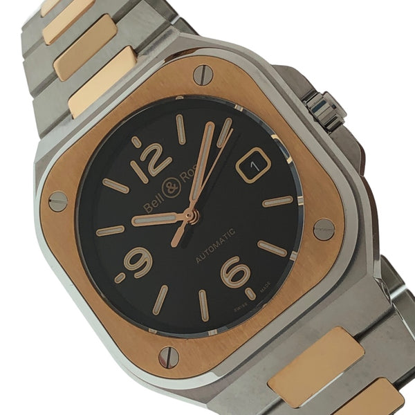 ベル＆ロス Bell & Ross BR05 ブラックスティール&ゴールド BR05A-BL-STPG/SSG サンレイ仕上げブラック SS/PG 自動巻き メンズ 腕時計