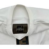 フェンディ FENDI ×FRAGMENT フロントロゴ半袖Tシャツ FY1144 ホワイト コットン メンズ 半袖Ｔシャツ