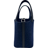 エルメス HERMES ピコタンロック PM U刻印 ブルーニュイ/ブラック ゴールド金具 スイフト/フェルト レディース ハンドバッグ