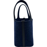 エルメス HERMES ピコタンロック PM U刻印 ブルーニュイ/ブラック ゴールド金具 スイフト/フェルト レディース ハンドバッグ
