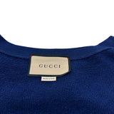 グッチ GUCCI ロゴプリントスウェットシャツ 626990 ネイビー コットン メンズ スウェット