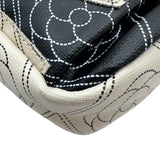 シャネル CHANEL カメリアショルダー A57273 25番台 ブラック/ベージュ シルバー金具 ビニール レディース ショルダーバッグ