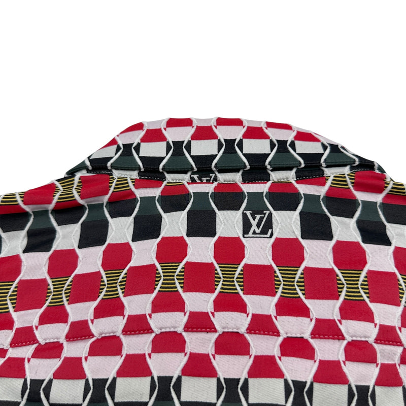 ルイ・ヴィトン LOUIS VUITTON LVロゴ総柄長袖シャツ HMS82W レッド