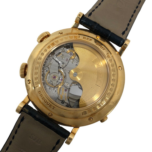 ブレゲ Breguet クラシック GMT アラーム 5707BA/12/9V6 K18YG/レザーストラップ 自動巻き メンズ 腕時計