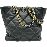 シャネル CHANEL CHANEL19 チェーントートバッグ AS3519 ブラック シルバー/ゴールド金具 ラムスキン レディース トートバッグ