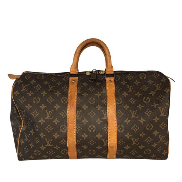ルイ・ヴィトン LOUIS VUITTON ｷｰﾎﾟﾙ45 M41428 ブラウン/ゴールド金具 PVCコーティングキャンバス モノグラムキャンパス ユニセックス ボストンバッグ