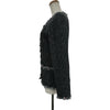 シャネル CHANEL ココマークボタンウールツイードノーカラージャケット P46302 グレー ウール レディース テーラードジャケット