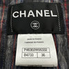 シャネル CHANEL ココマークボタンウールツイードノーカラージャケット P46302 グレー ウール レディース テーラードジャケット