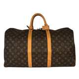 ルイ・ヴィトン LOUIS VUITTON ｷｰﾎﾟﾙ50 M41426 ブラウン/ゴールド金具 PVCコーティングキャンバス モノグラムキャンパス ユニセックス ボストンバッグ