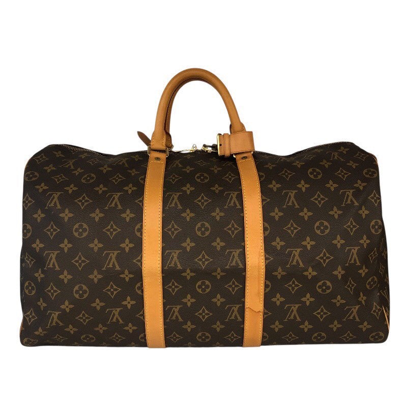 ルイ・ヴィトン LOUIS VUITTON ｷｰﾎﾟﾙ50 M41426 ブラウン/ゴールド金具 PVCコーティングキャンバス モノグラムキャンパス ユニセックス ボストンバッグ