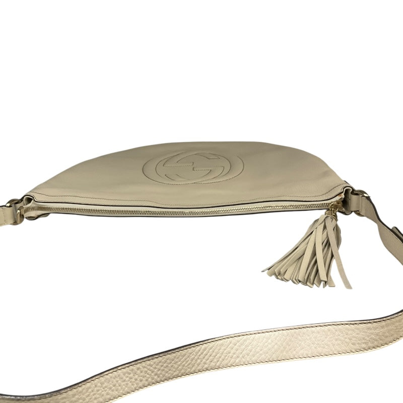 グッチ GUCCI ｿｰﾎｰ ｼｮﾙﾀﾞｰﾊﾞｯｸﾞ 225175 アイボリー ﾚｻﾞｰ メンズ ショルダーバッグ