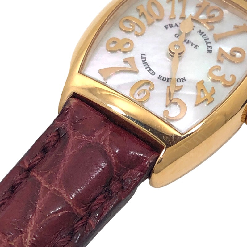 フランク・ミュラー FRANCK MULLER トノウカーベックス レリーフ  2252B ホワイトシェル K18PG レディース 腕時計