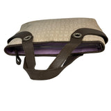 ブルガリ BVLGARI ﾛｺﾞﾏﾆｱ ﾊﾝﾄﾞﾊﾞｯｸﾞ ベージュ ﾛｺﾞｷｬﾝﾊﾞｽ レディース ハンドバッグ