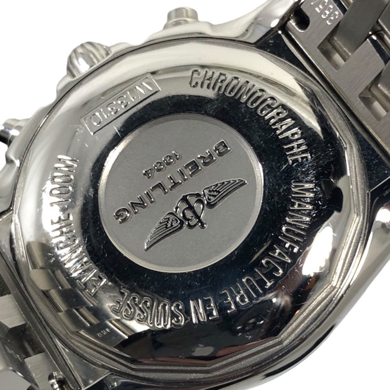 ブライトリング BREITLING クロノマット38 スリークT W13310 ブラック文字盤 SS 自動巻き メンズ 腕時計