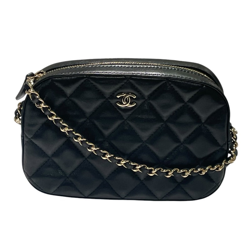 シャネル CHANEL ミニミニ マトラッセ カメラバッグ AP2287 ブラック