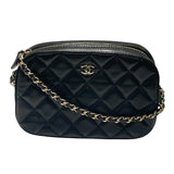 シャネル CHANEL ミニミニ マトラッセ カメラバッグ AP2287 ブラック ラムスキン レディース ショルダーバッグ