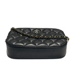 シャネル CHANEL ミニミニ マトラッセ カメラバッグ AP2287 ブラック ラムスキン レディース ショルダーバッグ