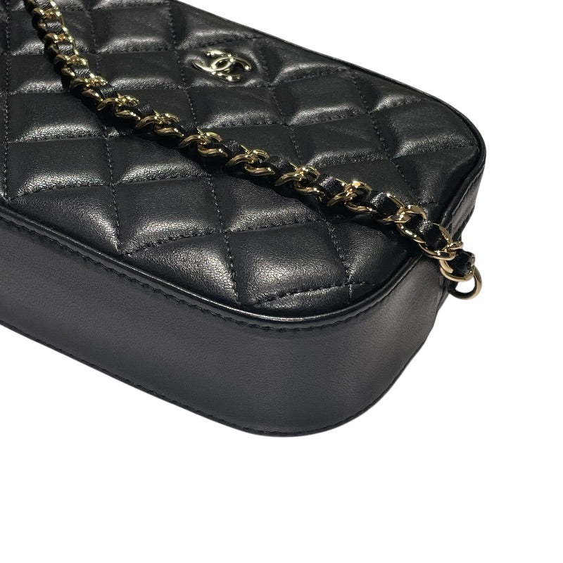 シャネル CHANEL ミニミニ マトラッセ カメラバッグ AP2287 ブラック