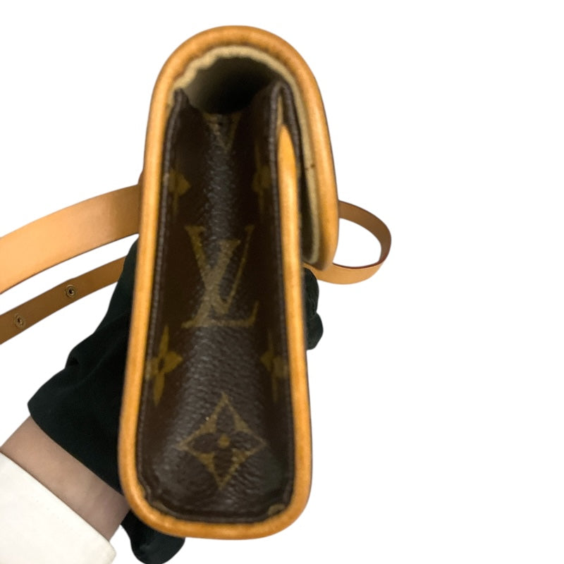 ルイ・ヴィトン LOUIS VUITTON ポシェット・フロランティーヌ M51855 ブラウン PVCコーティングキャンバス モノグラムキャンパス レディース ウエストバッグ