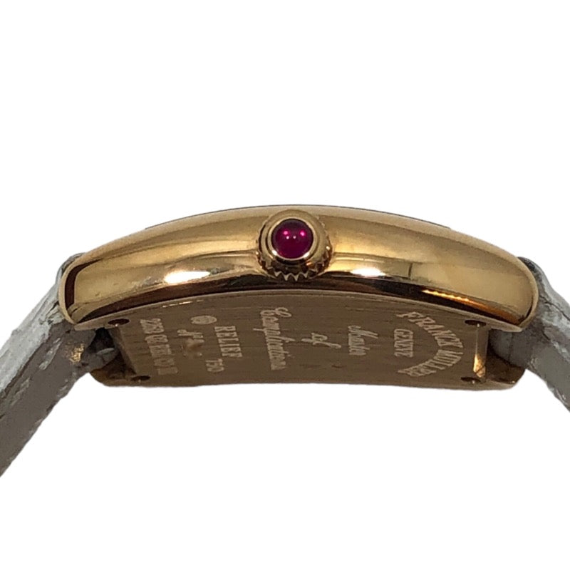 フランク・ミュラー FRANCK MULLER トノウカーベックス インターミディエ レリーフ 2252QZRELCD1R ホワイト K18PG レディース 腕時計