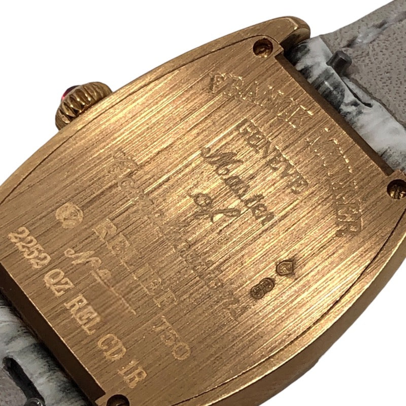 フランク・ミュラー FRANCK MULLER トノウカーベックス インターミディエ レリーフ 2252QZRELCD1R ホワイト K18PG レディース 腕時計