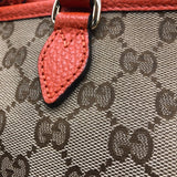 グッチ GUCCI ブリ―ハンドバッグ 449241 ベージュ オレンジ GGキャンバス レディース ハンドバッグ