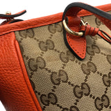 グッチ GUCCI ブリ―ハンドバッグ 449241 ベージュ オレンジ GGキャンバス レディース ハンドバッグ