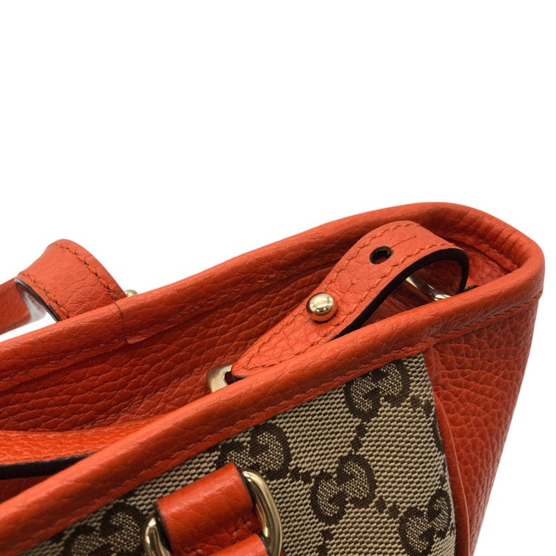 グッチ GUCCI ブリ―ハンドバッグ 449241 ベージュ オレンジ GGキャンバス レディース ハンドバッグ