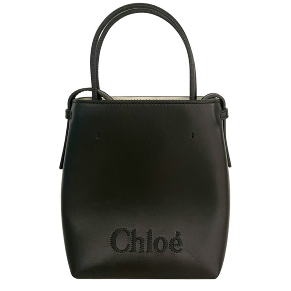 クロエ Chloe センス マイクロ トートバッグ ブラック レザー レディース ショルダーバッグ