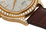 ピアジェ PIAGET エンペラドール ダイヤ G0A35022(P10723) シルバー K18PG/革ベルト 自動巻き メンズ 腕時計