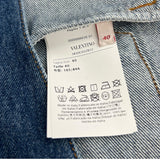 ヴァレンティノ VALENTINO セーラーカラーデニムジャケット 3B3DC02Z822 ブルー コットン レディース デニムジャケット