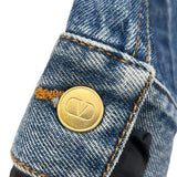 ヴァレンティノ VALENTINO セーラーカラーデニムジャケット 3B3DC02Z822 ブルー コットン レディース デニムジャケット