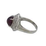 非加熱スタールビー/ダイヤモンドリング Pt900 非加熱スタールビー ジュエリー