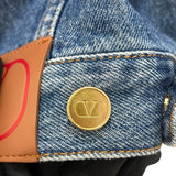 ヴァレンティノ VALENTINO セーラーカラーデニムジャケット 3B3DC02Z822 ブルー コットン レディース デニムジャケット