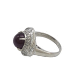 非加熱スタールビー/ダイヤモンドリング Pt900 非加熱スタールビー ジュエリー