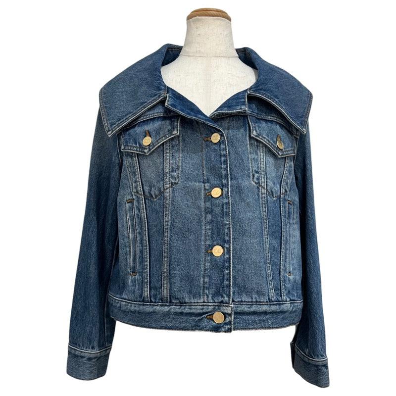 ヴァレンティノ VALENTINO セーラーカラーデニムジャケット 3B3DC02Z822 ブルー コットン レディース デニムジャケット